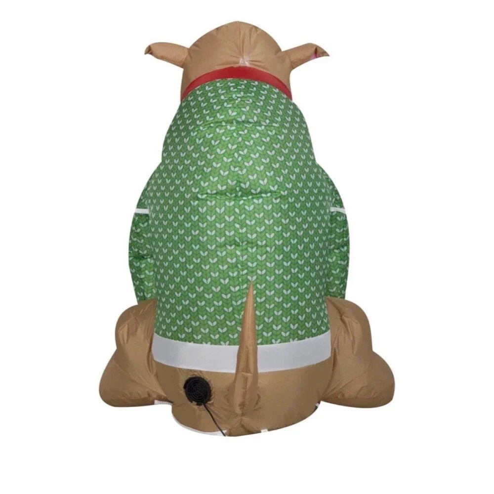 3ft Festive Holiday English Bulldog Airblown Inflatable